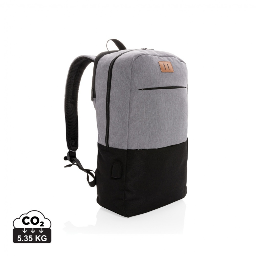 Logo trade advertising product photo of: Modern 15.6" USB & RFID laptop backpack PVC free